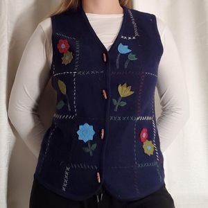 Vest with flowers